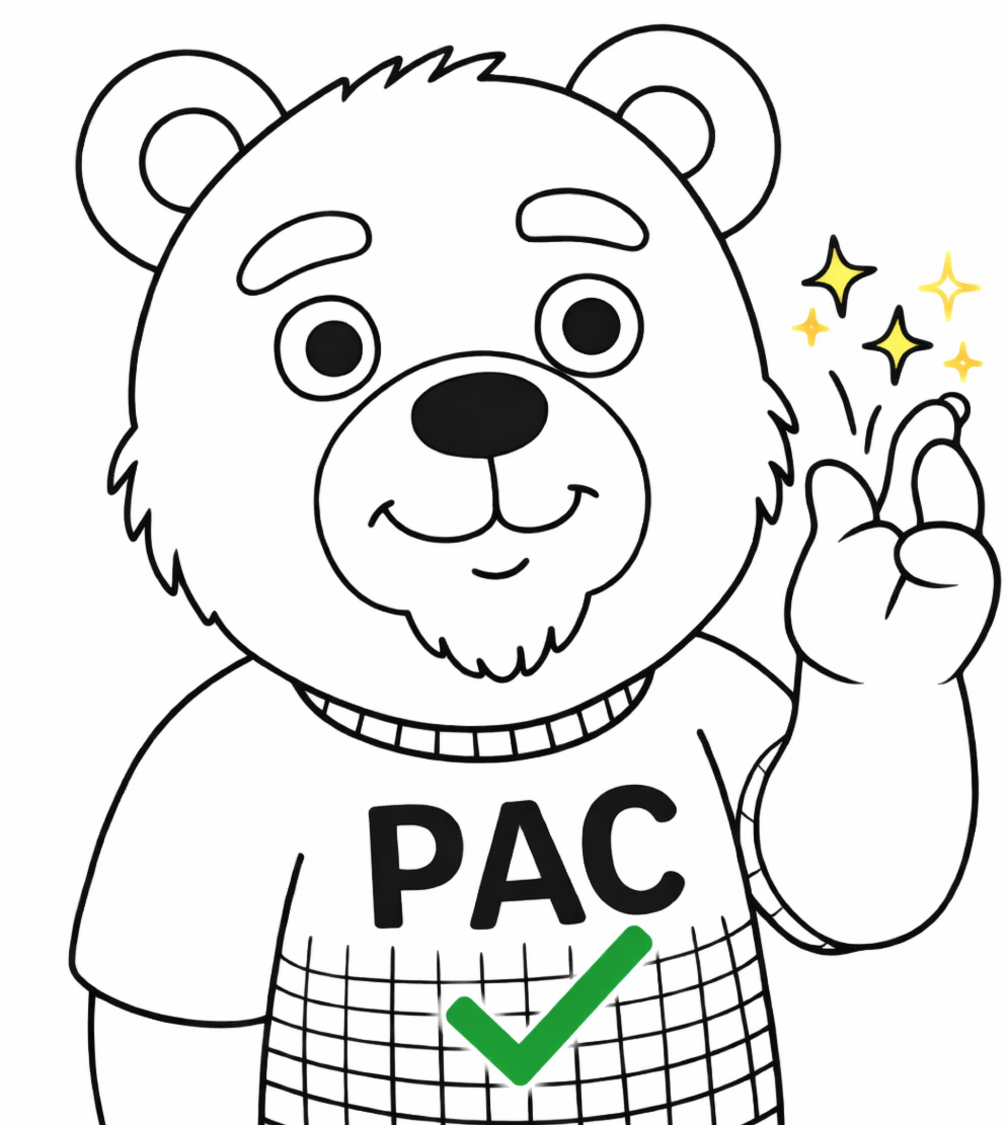 Der Barrierefreiheitsbär winkt freundlich.